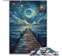 Puzzle Pont sous Le Ciel Nocturne, 1000 pièces pour Adolescents, à partir de 14 Ans, idées Cadeaux pour améliorer la mémoire 50x75cm