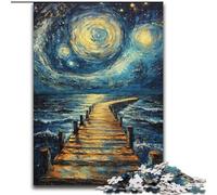 Puzzle Pont sous Le Ciel Nocturne 1000 pièces pour Adolescents, pour Toute la Famille (26x38cm)
