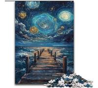 Puzzle Pont sous Le Ciel Nocturne 1000 pièces pour Adultes, Jeux en Famille, activités à la Maison, Cadeau d'anniversaire, Cadeaux de Voyage (26x38cm)