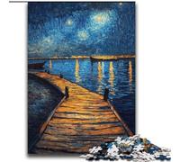 Puzzle Pont sous Le Ciel Nocturne pour Adultes, à partir de 14 Ans, décoration Murale, Cadeau d'anniversaire de Noël (70x100cm)