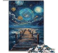 Puzzle Pont sous Le Ciel Nocturne pour Adultes et Adolescents Ce Jeu de Relaxation est Un pour Toute la Famille (50x75cm)