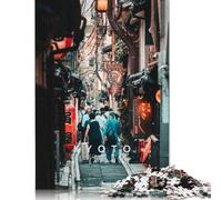 Puzzle Pontocho Kyoto 100% Carton recyclé, Puzzle de qualité supérieure pour Adultes et Enfants, Cadeaux d'halloween, 1 000 pièces (38 x 26 cm)