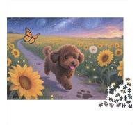Puzzle Poodle Composé De 1000 Pièces pour Adultes,Nuit étoilée Flower Field Un Jeu De Dexérité Très Difficile Puzzle Éducatif Aux Défis 1000pcs (75x50cm)