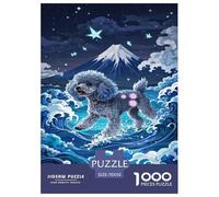 Puzzle Poodle Composé De 1000 Pièces pour Adultes,Vagues océaniques Un Jeu De Dexérité Très Difficile Puzzle Éducatif avec des Défis 70x50cm/1000pcs