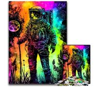 Puzzle Pop Art Astronaute 1000 pièces Puzzles pour Adultes Casse-tête Stimulant - Jouet Relaxant pour Adolescents 26x38cm/10,23x14,96 Pouces