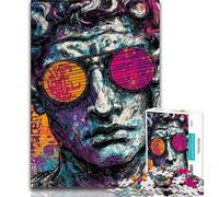 Puzzle Pop-Art de 1000 pièces représentant la Statue de David de Michel-Ange pour Adultes,idéal comme Cadeau Stimulez Votre Cerveau grâce à des Jouets addictifs pour cultiver la Patience Excellent