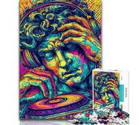 Puzzle Pop-Art Statue de David de Michel-Ange pour Adultes et Adolescents, Jouets éducatifs et Anti-Stress, idéal pour la décoration de Bureau, 38x26cm