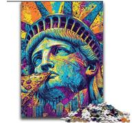 Puzzle Pop Art Statue de la Liberté 2000 pièces pour Adultes et Adolescents, Jouets éducatifs et éducatifs, Jeux en Famille avec Affiche et fiche de Questions-réponses (70x100cm)