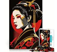 Puzzle Pop Geisha 1000 pièces pour Adolescents, Puzzle Facile à Assembler, Loisirs, découpe soignée, Cadeau de Noël (38x52cm)