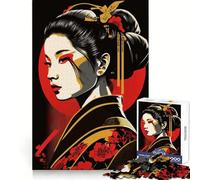 Puzzle Pop Geisha 1000 pièces pour Adolescents, Puzzle Facile à Assembler, Loisirs, découpe soignée, Cadeau de Noël (38x52cm)