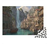 Puzzle Port VillePour Adultes,1000pcs (75x50cm),Jeu ÉduChatif,décoration De La Maison,Great Automnes