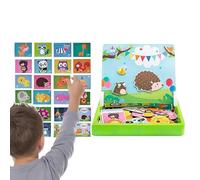 Puzzle portable - Boîte de voyage magnétique, ensemble de jouets éducatifs d'apprentissage | Cadeau pour garçons et filles d'âge préscolaire, activités en avion en voiture, jeu dans la salle de jeux