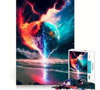 Puzzle Portail vers la Terre 1000 pièces pour Adolescents Renforce la mémoire, apaise et détend Finition de qualité (38x52cm)