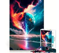Puzzle Portail vers la Terre pour Adolescents, 1000 pièces, Jeu d'exercice Mental, Design Relaxant, Assemblage, Surprise de Noël (38x26cm)