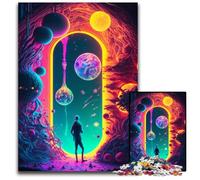 Puzzle Porte de l'Inconnu 1000 pièces pour Adultes Puzzles pour Adultes Cadeau Parfait pour Les Parents, Les Amoureux, Les Amis - 14 Ans et Plus 50x75cm/19,68x29,52 Pouces