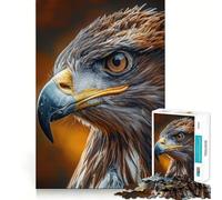 Puzzle Portrait d'aigle Sauvage 1000 pièces Jeu de réflexion Pièces précises et sans Couture Activité familiale Amusante en soirée (38x52cm)