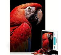Puzzle Portrait d'ara Rouge pour Adolescents, 1000 pièces, renforce la mémoire, Passe-Temps Calme, qualité supérieure, Cadeau Festif (50x75cm)