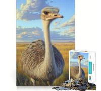 Puzzle Portrait d'autruche pour Adultes, 1000 pièces, renforce la mémoire, activité à Domicile, Bords Nets, Cadeau Festif (38x26cm)