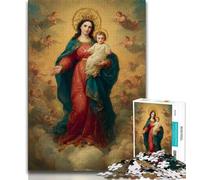 Puzzle Portrait de Marie la Mère pour Adolescents, 1000 pièces, Jouet éducatif intellectuel décompressant, décoration Parfaite (75x50cm)