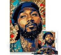 Puzzle Portrait de Nipsey Hussle 1000 pièces, Jeu d'éveil et de Relaxation, pièce de Collection découpée avec précision (38x26cm)