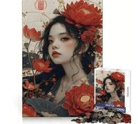 Puzzle Portrait de pétales pour Adolescents 1000 pièces Wise Think Toy Loisirs Amusant Décoration Murale Transparente (50x75cm)