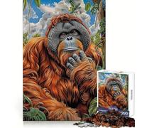 Puzzle Portrait d'orang-outan 1000 pièces, Jeu d'éveil et de Relaxation, pièce de Collection découpée avec précision (38x52cm)
