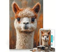Puzzle Portrait d'un Adorable alpaga pour Adolescents, 1000 pièces, renforce la mémoire, Passe-Temps apaisant, qualité supérieure, Cadeau Festif (50x75cm)