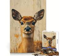 Puzzle Portrait d'un Cerf 1000 Pièces pour Adolescents Améliore la Mémoire, Se Détend, Bords Précis, Cadeau Créatif (38x52cm)
