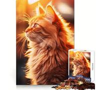 Puzzle Portrait d'un Chat Tabby pour Adolescents 1000 Pièces Jeu d'Éveil Mental Design Détendu Assemblage Surprise de Noël (38x26cm)