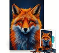 Puzzle Portrait d'un Renard pour Adolescents 1000 Pièces Renforce la Mémoire Passe-Temps Calme Qualité Cadeau Festif (50x75cm)