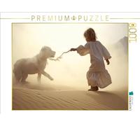 Puzzle · Portraits du désert | Jouez avec votre chien dans le désert · 1000 pièces · Format assemblé 64 × 48 cm · CALVENDO Puzzle
