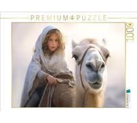 Puzzle · Portraits du désert | Une fillette chevauche un chameau · 1000 pièces · Format assemblé 64 × 48 cm · CALVENDO Puzzle