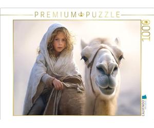 Puzzle · Portraits du désert | Une fillette chevauche un chameau · 1000 pièces · Format assemblé 64 × 48 cm · CALVENDO Puzzle