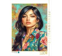 Puzzle · Portraits érotiques de Femmes | Des yeux bruns te regardent · 1000 pièces · Format assemblé 64 × 48 cm · CALVENDO Puzzle