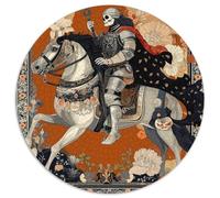 Puzzle Portraits médiévaux pour Adultes,1000pcs (67.5x67.5cm),Jeu Éducatif,décoration De La Maison,Chevalier Squelette