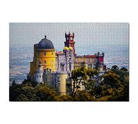 Puzzle Portugal Parc et Palais National de Pena Sintra 300 pièces Jeu d'art Souvenir de Voyage 38x26CM