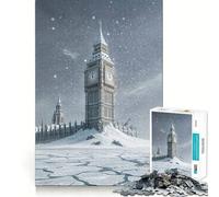 Puzzle Post-apocalyptique Big Ben et Le Parlement, 1000 pièces, pour Adolescents améliore la mémoire, détend l'esprit, Cadeau créatif aux Bords Nets (50x75cm)
