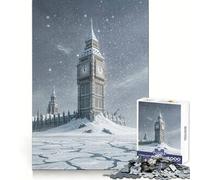 Puzzle Post-apocalyptique Big Ben et Le Parlement, 1000 pièces, pour Adultes, Jeu de logique Stimulant, apaisant, Bords Nets, (38x52cm)