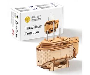 Puzzle Potato - Tesla's Boot - Jeu Escape Room - Boîte de Puzzle - Jeu de Casse-tête pour Adultes - Boîte Cadeau Brainteaser