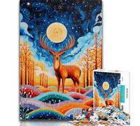 Puzzle pour Adolescent cerf 1000 pièces Difficile éducatif Jeu Familial Cadeau d'anniversaire Cadeaux (38x26cm)