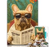 Puzzle pour Adolescent, Chien lisant Un Journal, Puzzle pour Adulte, 1000 pièces, Jouets éducatifs et éducatifs, Jeux familiaux, renforce l'amour Entre Couples, 50x75cm