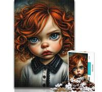 Puzzle pour Adolescent, Fille Sombre, 1 000 pièces, pour Adultes, Jouets éducatifs, Jeux Anti-Stress, Superbes Cadeaux et Jouets 26x38cm