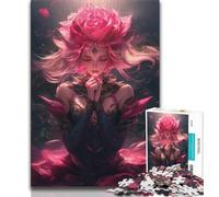 Puzzle pour Adolescent Rose Girl Puzzles pour Adultes 1000 pièces Design Difficile Dynamique et Unique Expérience de Puzzle relaxante et stimulante (26x38cm)