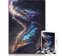 Puzzle pour Adolescents 1000 Dragons Anciens Règne Cosmique Jeu de défi Unique et Difficile Cadeau d'anniversaire Dimensions:50x75cm
