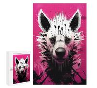 Puzzle pour Adolescents 1000 PCS Abstract Hyena Portrait Puzzle pour Adultes - Jouet À Monter Soi-même - Défi Difficile - Cadeaux De Noël Et d'anniversaire 1000 PCS