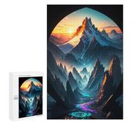 Puzzle pour Adolescents 1000 PCS Alien Landscape with Glowing Rivers Casse-tête pour Adultes Jeux Familiaux Analyse Et Logique Activités Ludiques À La Maison 1000 PCS