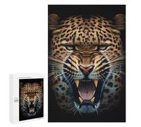 Puzzle pour Adolescents 1000 PCS Angry Leopard Face Animal Puzzle pour Adultes Jeux Relaxants, Amusants Et Humoristiques Cadeaux d'anniversaire Uniques 1000 PCS