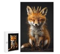 Puzzle pour Adolescents 1000 PCS Animal Fox Cute King Puzzles pour Adolescents - Jouets Anti-Stress - Améliore La Mémoire - Idéal comme Cadeau 1000 PCS