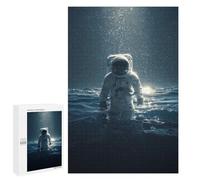 Puzzle pour Adolescents 1000 PCS Astronaut Floating in Space Puzzles pour Adultes - Jeu Éducatif Anti-Stress Et Défi Unique 1000 PCS