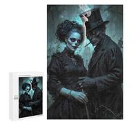 Puzzle pour Adolescents 1000 PCS Baron Samedi and Maman Brigitte, Gothic Couple in Cemetery Puzzles pour Adultes Jeux De Famille Cadeau d'anniversaire Activités Amusantes À La Maison, 1000 PCS